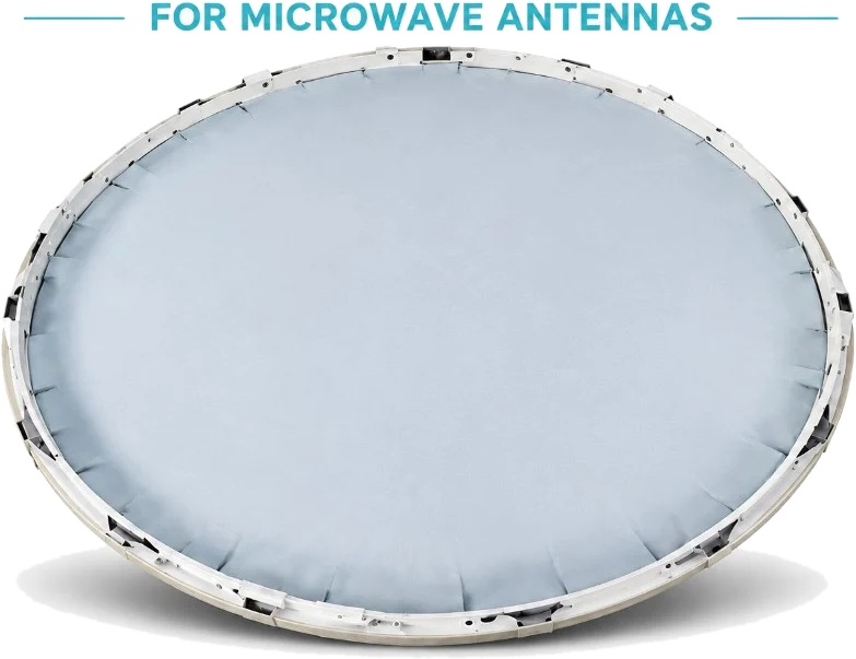 4 ft fabric radome for microwave antennas, made by high-frequency plastic welding at ATC Industries